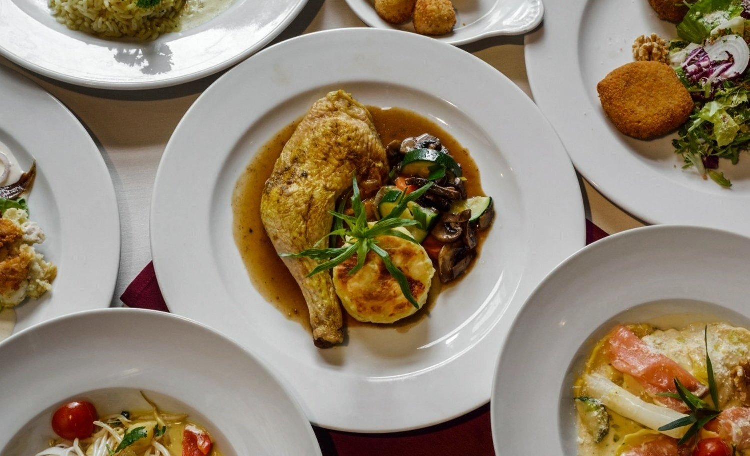 Plat du restaurant du Rideau Rouge